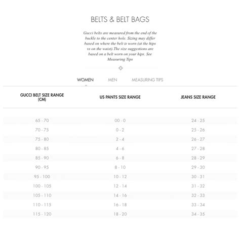 gucci mens belt sizing